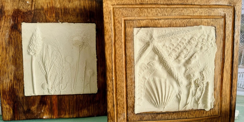 Summer holiday session: Plaster cast nature tiles