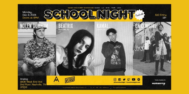 KCRW Presents School Night Nashville