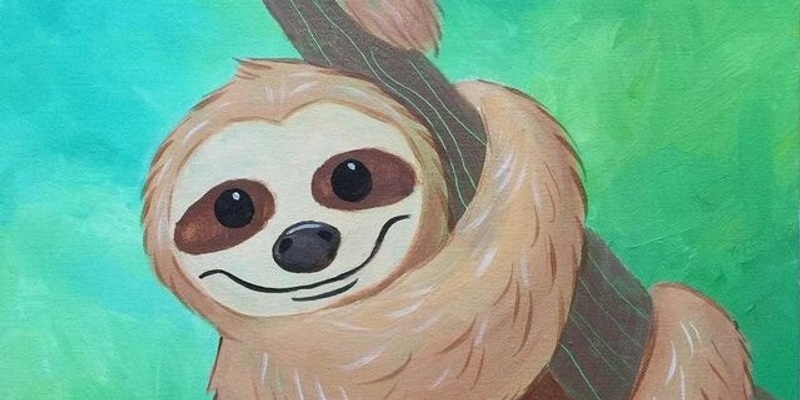 Evans Head Kids Painting Class Sloth 5th October - Book Now!