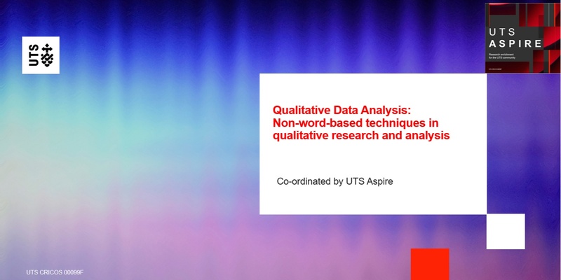 Qualitative Data Analysis: Non-word-based techniques in qualitative research and analysis