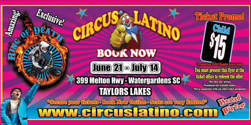 Circus Latino at Watergardens SC, Taylors Lakes!