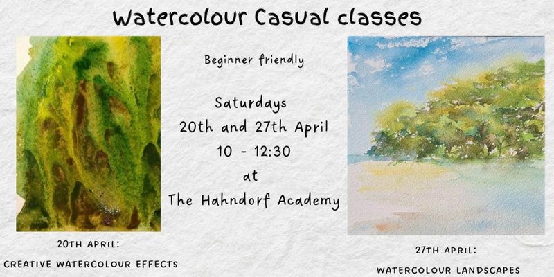 Casual beginners Watercolour classes
