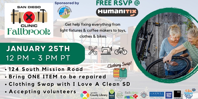 SD Fixit Clinic in Fallbrook