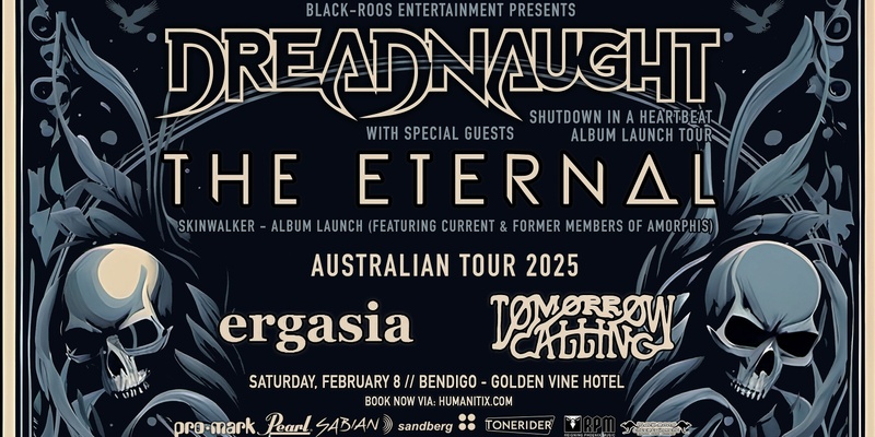 Dreadnaught & The Eternal album launch tour - Golden Vine Hotel Bendigo