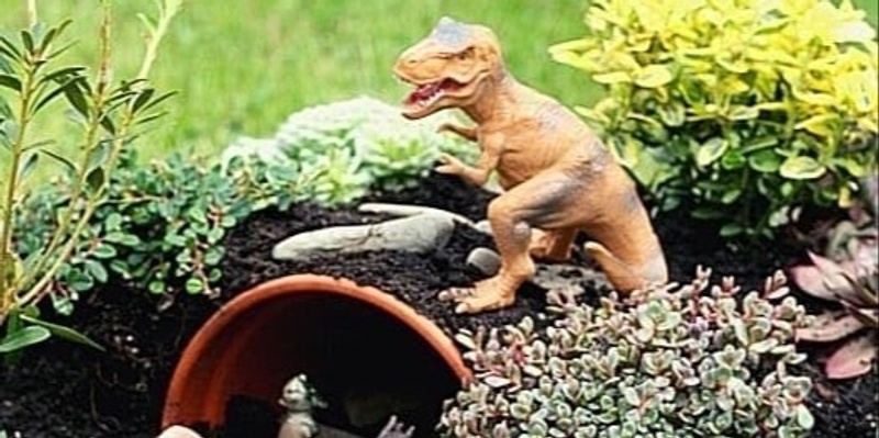 DIY Kids Dinosaur Garden