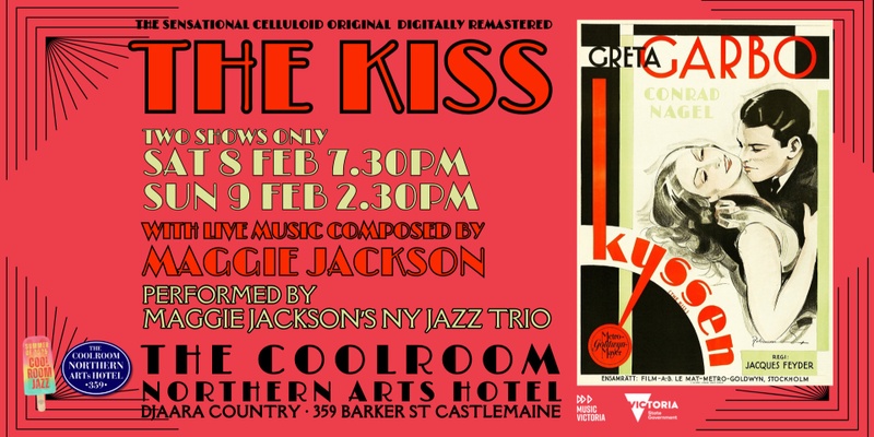 Greta Garbo's 'The Kiss' with original live music by Maggie Jacksons NYJazz Trio