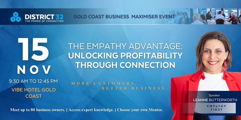 District32 Business Maximiser in Gold Coast – Everyone Welcome - Fri 15 Nov