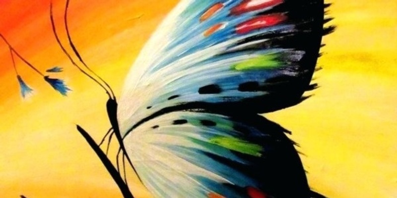 Evans Head Kids Painting Sunset Butterfly 28th September -  Book Now!
