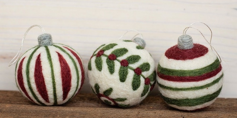 Needle Felted Winter Holiday Ornaments (for Beginners) with Lindy Chicola