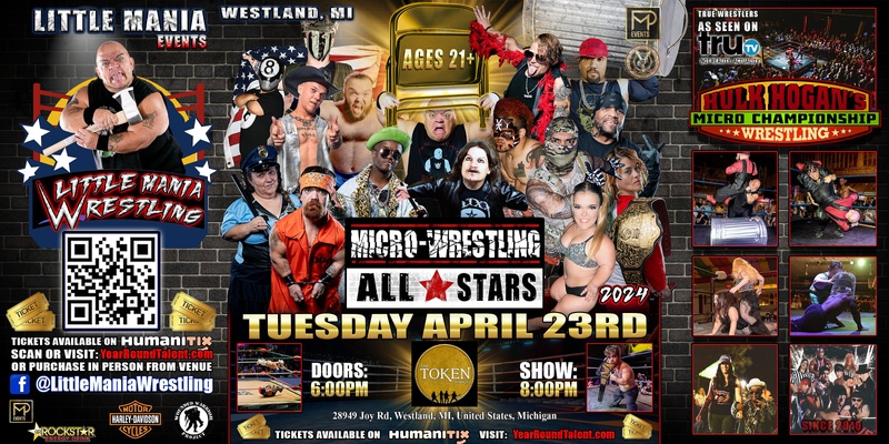 Westland, MI -- Micro-Wrestling All * Stars: Little Mania Rips Through the Ring!