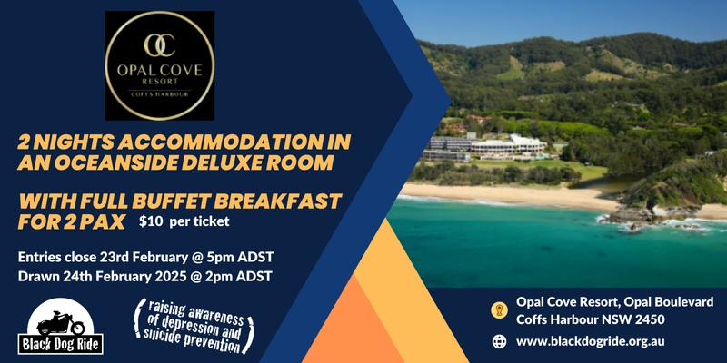 Opal Cove Resort, Coffs Harbour Accommodation Raffle!!