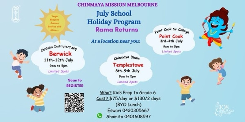 Rama Returns: Chinmaya Mission's July School Holiday Program