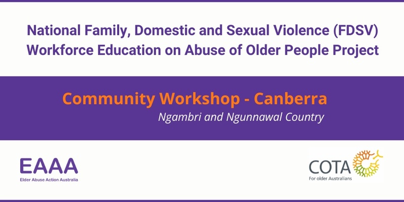 Community consultation workshop - Canberra ACT