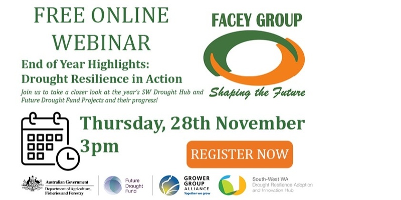 FREE ONLINE WEBINAR! End Of Year Highlights: Drought Resilience In Action Webinar - Episode 2