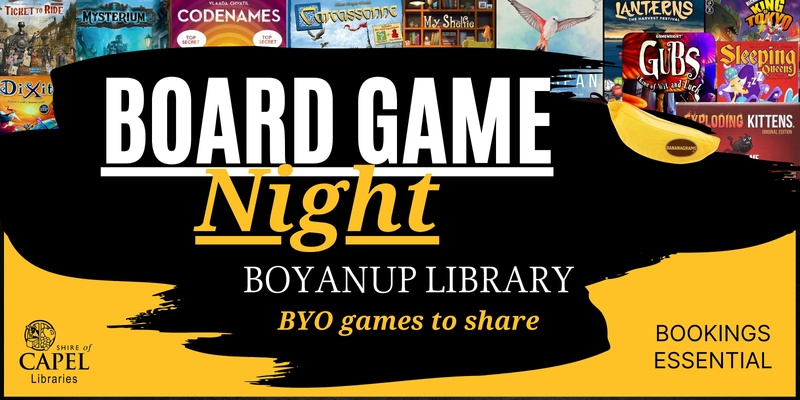 Boyanup Board Game Night 16 August