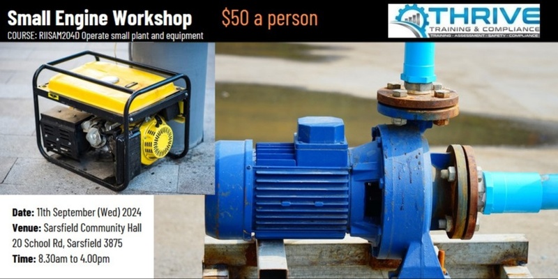 Small Engine & Water System Maintenace Workshop