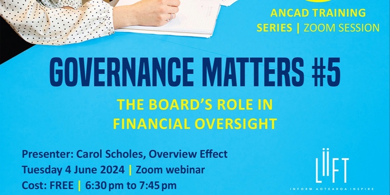 FREE online: The Board's Role in Financial Oversight (part of the Governance Matters monthly series)