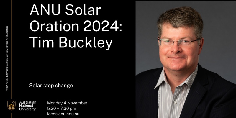 ANU Solar Oration 2024