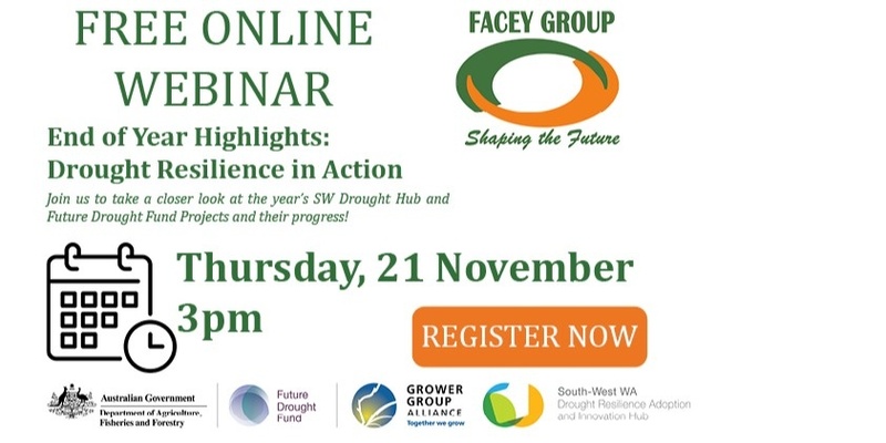 FREE ONLINE WEBINAR! End Of Year Highlights: Drought Resilience In Action Webinar - Episode 1