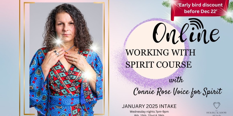 ONLINE- WORKING WITH SPIRIT -Starting Jan 8 2025