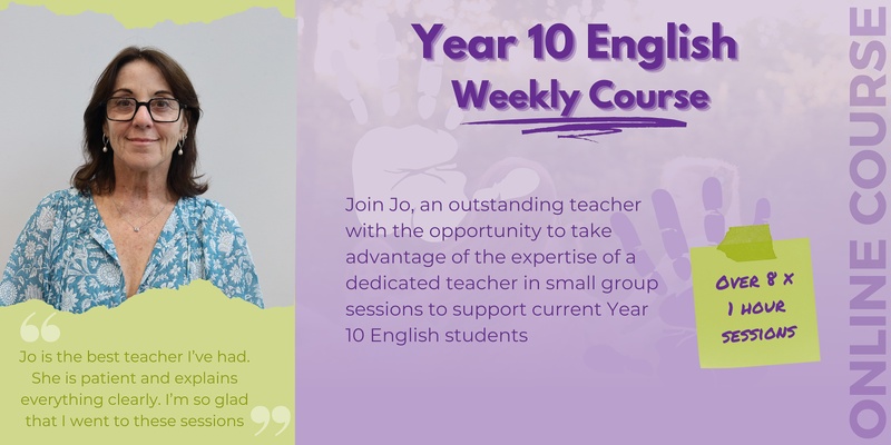 Year 10 English Weekly Course Term 3