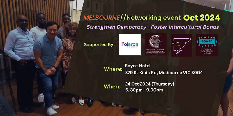 Melbourne - Allies in Colour Multicultural Networking Event 2024