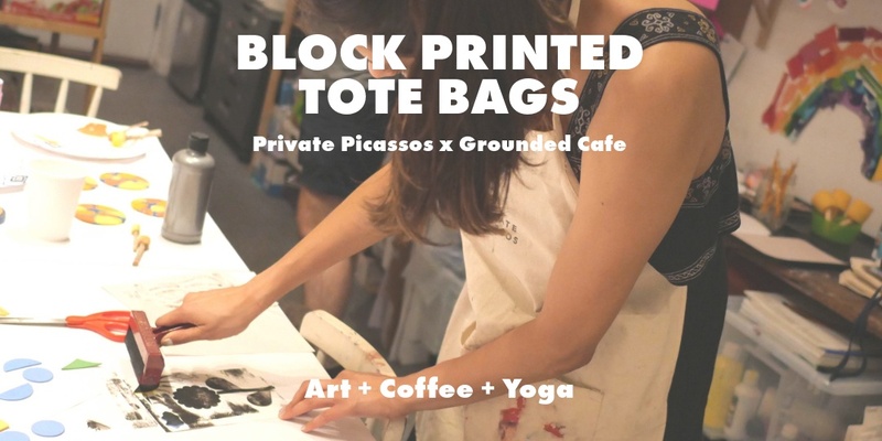 Block Printing on Tote Bags @ Grounded Cafe