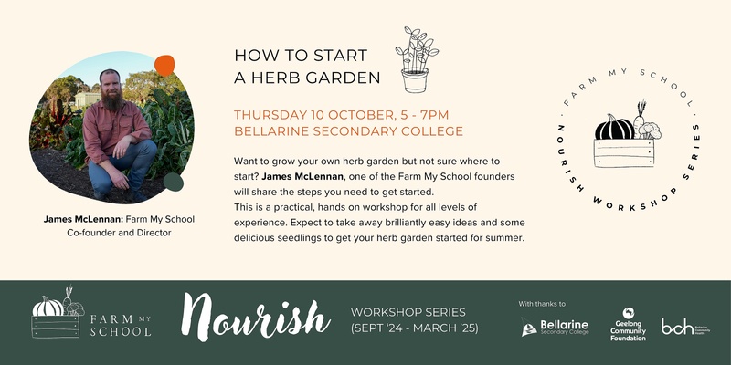 Nourish Workshop Series: How to start a herb garden