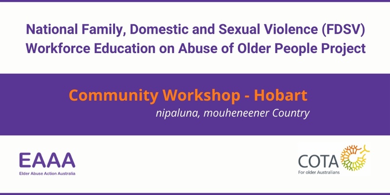 Community consultation workshop - Hobart TAS