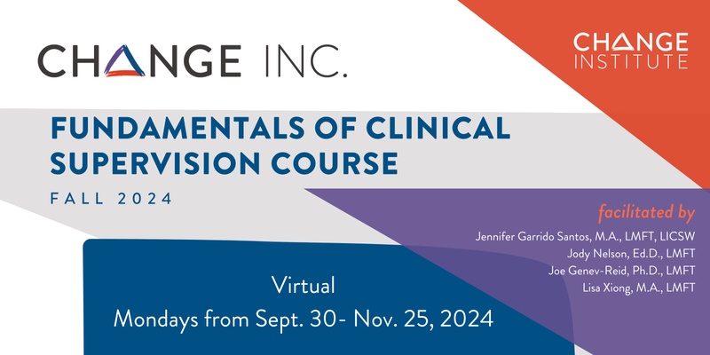 Fundamentals of Clinical Supervision Course (Fall 2024)