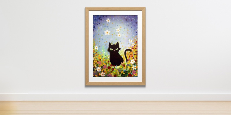 Van Gogh Kitty Instructed Painting Event