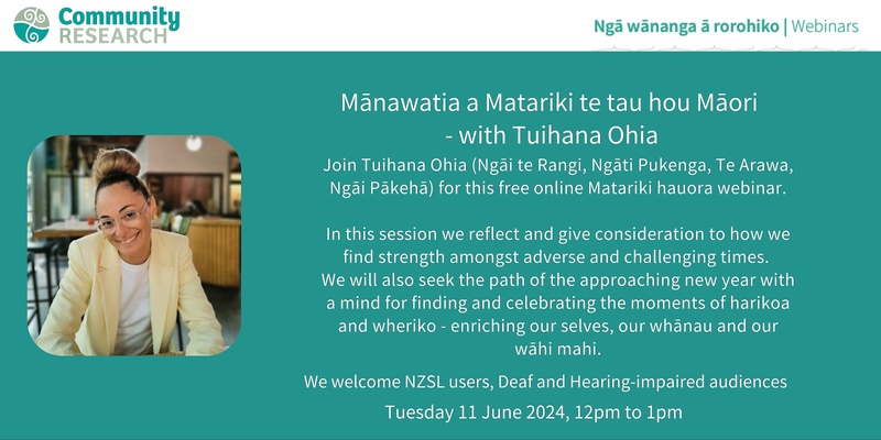 Mānawatia a Matariki te tau hou Māori - with Tuihana Ohia 