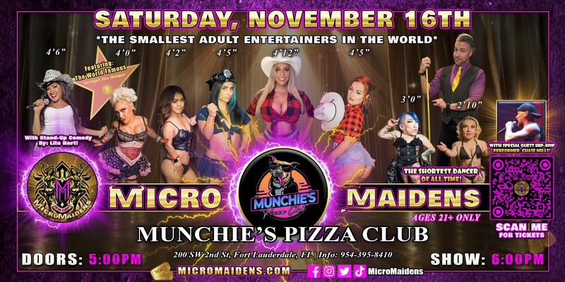 Fort Lauderdale, FL - Micro Maidens: Dwarf Dancers @ Munchie's Pizza Club "The Only Micro Revue in the World!"