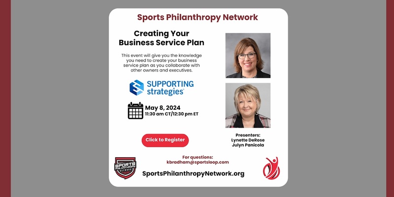 Sports Philanthropy Network Presents: 5 Tips for Running a Strong Business (5-8-24)