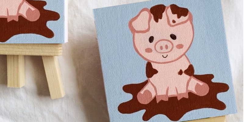 Kids Paint + Sip Pig Edition