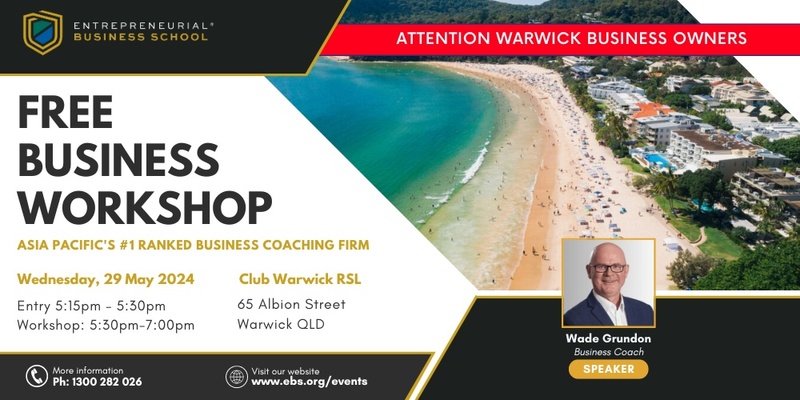 Free Business Growth Workshop - Warwick (local time)