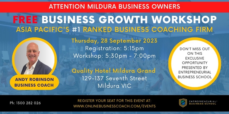 Free Business Growth Workshop - Mildura (local time)