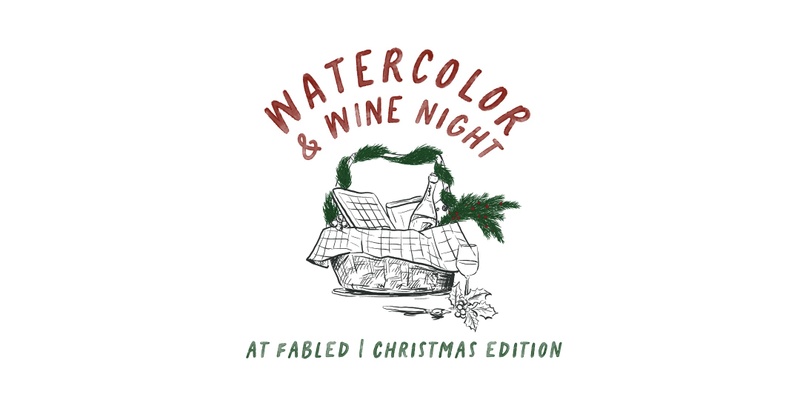 Watercolor & Wine Night: Christmas Edition