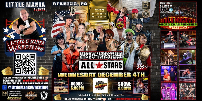 Reading, PA - Micro-Wrestling All * Stars: Little Mania Rips Through the Ring!