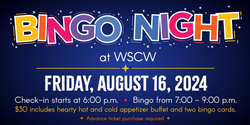 Game Night - Let's Play Bingo! August 16