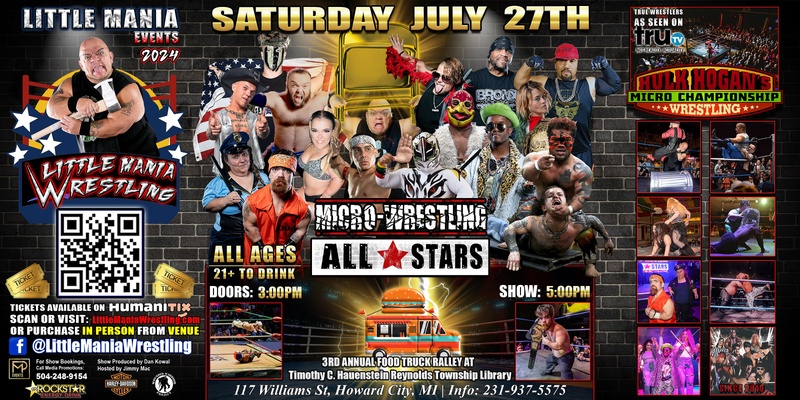 Howard City, MI - Micro-Wresting All * Stars: Little Mania Rips Through The Ring!