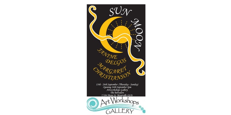 Sun Moon Art Exhibition by Margaret Christianson and Janine Delgos Opening Event