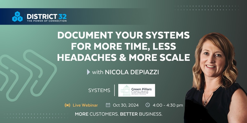 District32 Expert Webinar: Document Your Systems for More Time, Less Headaches & More Scale