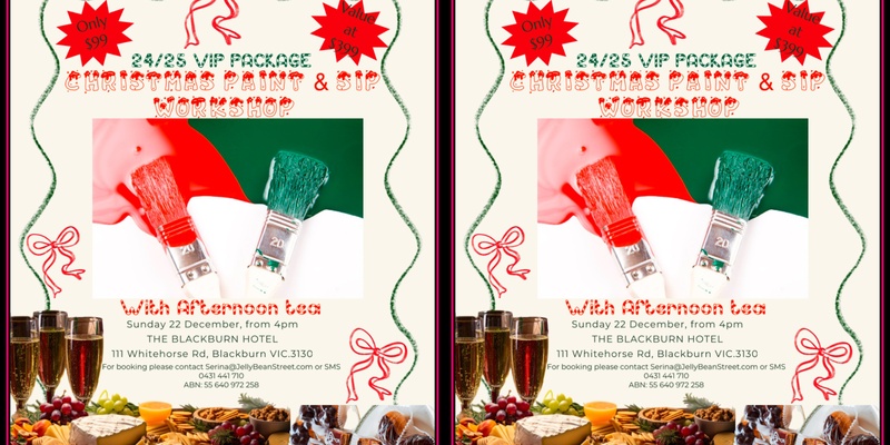 Paint & Sip Christmas Special Celebration Package! 