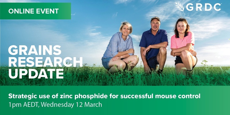 GRDC Grains Research Update, Online - Strategic use of zinc phosphide for successful mouse control 