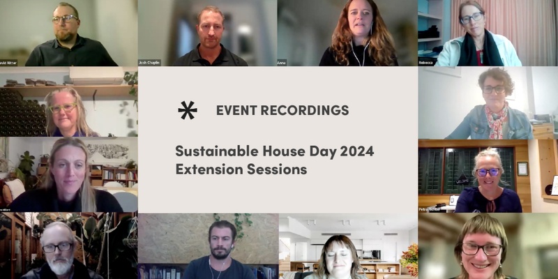 Sustainable House Day Extension Session Pass 2024 Recordings
