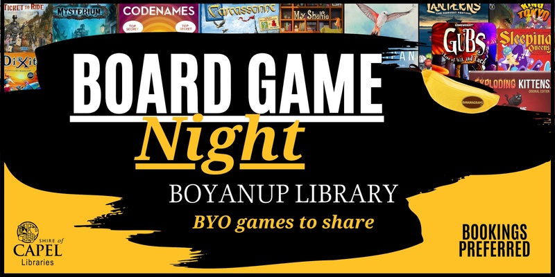 Boyanup Board Game Night 20 September