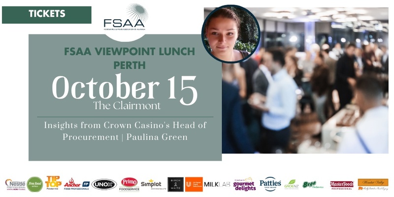 FSAA Viewpoint Lunch - Western Australia with Guest Speaker Paulina Green Crown Resorts Perth