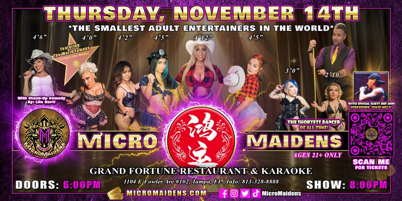 North Tampa, FL - Micro Maidens: Dwarf Dancers @ Grand Fortune "The Only Micro Revue in the World!"