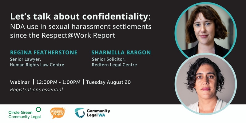 Let’s talk about confidentiality: NDA use in sexual harassment settlements since the Respect@Work Report - Webinar